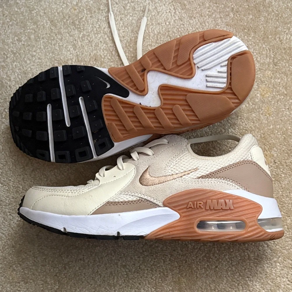 Nike Women’s Air Max Cream and Tan Athletic Sneakers - Picture 3 of 3